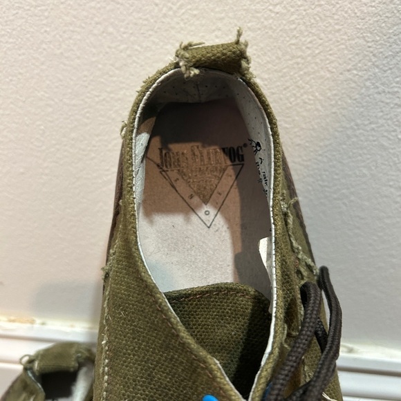 John Fluevog  AMBLESIDES BUTCHART Khaki Canvas  shoes size 7 - Picture 4 of 7